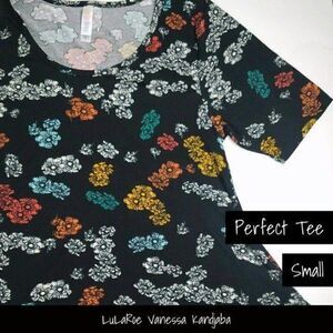 LuLaRoe Perfect T Small Black Floral NEW